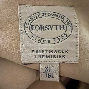 Forsyth of Canada Mens XL TALL Tan Casual Shirt